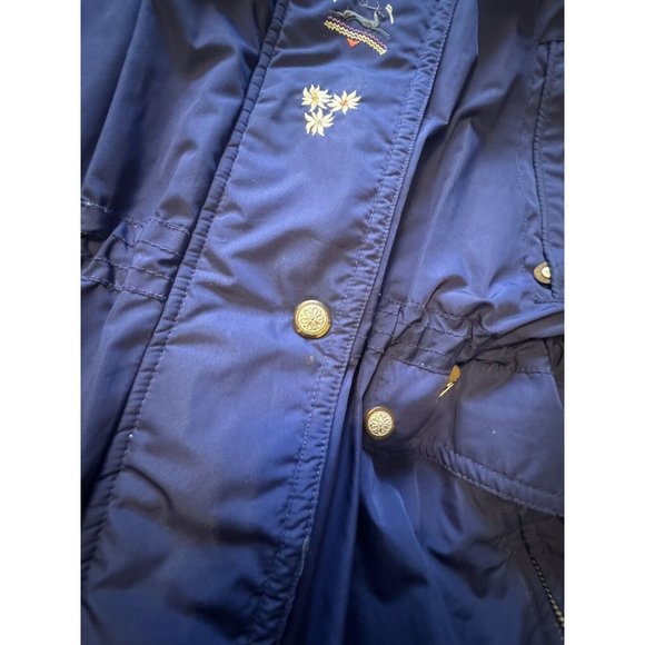 Vintage Obermeyer Ski Jacket Thermolite Sport Retro Blue Embroidered XL 16 - Picture 6 of 11